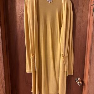 Mystree gold longer duster, new without tags size M.
